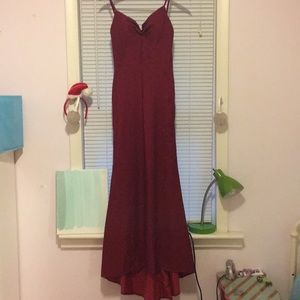 Burgundy evening gown/prom dress